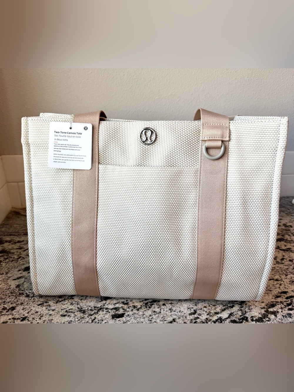Lululemon Two-Tone Canvas Tote Bag 10L. NWT.